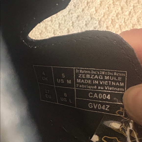 NWT DR. MARTENS Zebzag Suede Slingback Platform Mule in Grey - Picture 9 of 9